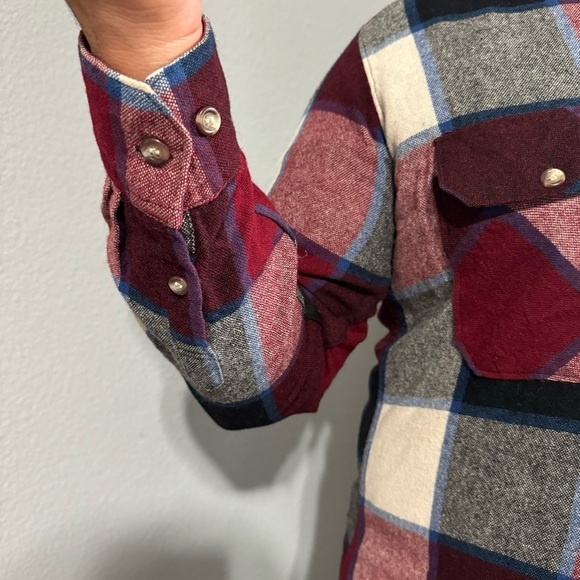 Jonathan David Men Wool blend Long Sleeves Button-down Plaid Flannel Shirt Sz L - Picture 11 of 17